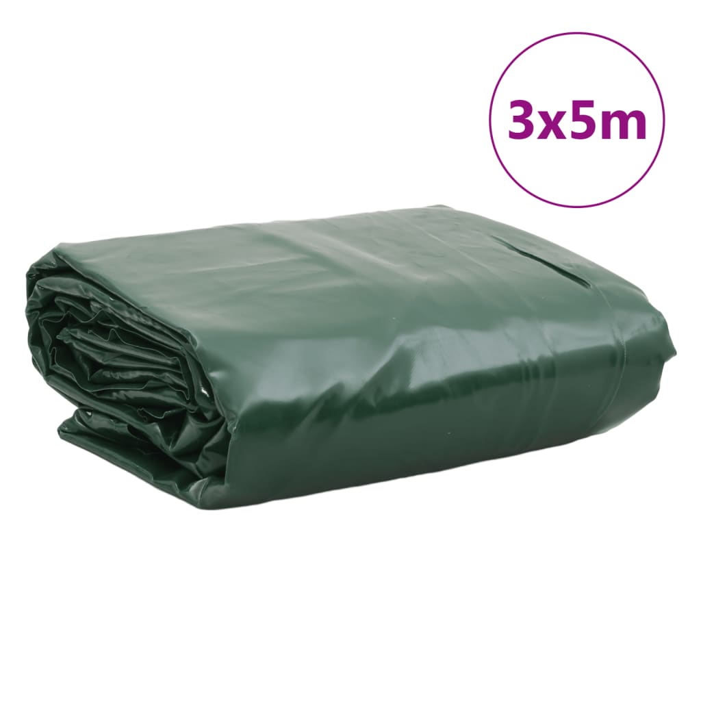 vidaXL Μουσαμάς Πράσινος 650 γρ./μ.² 3x5 μ.