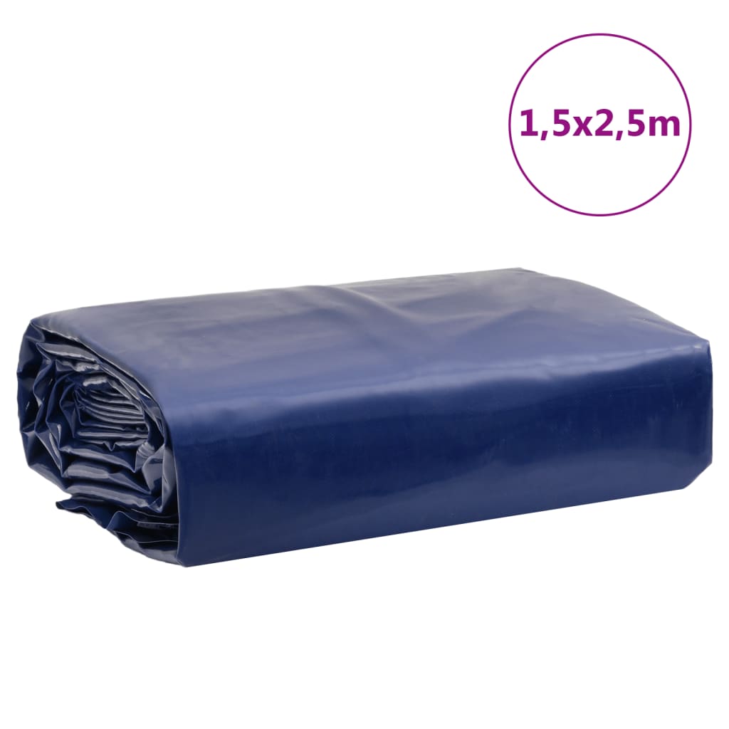 vidaXL Τέντα 650g / m² Μπλε 1,5 x 2,5 μ Καμβάς με επικάλυψη PVC
