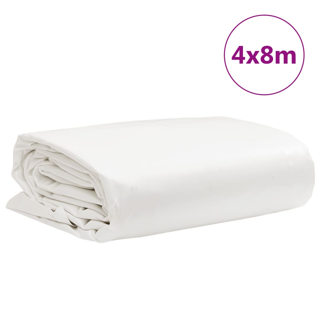 vidaXL Μουσαμάς Λευκός 4 x 8 μ. 650 γρ./μ.²