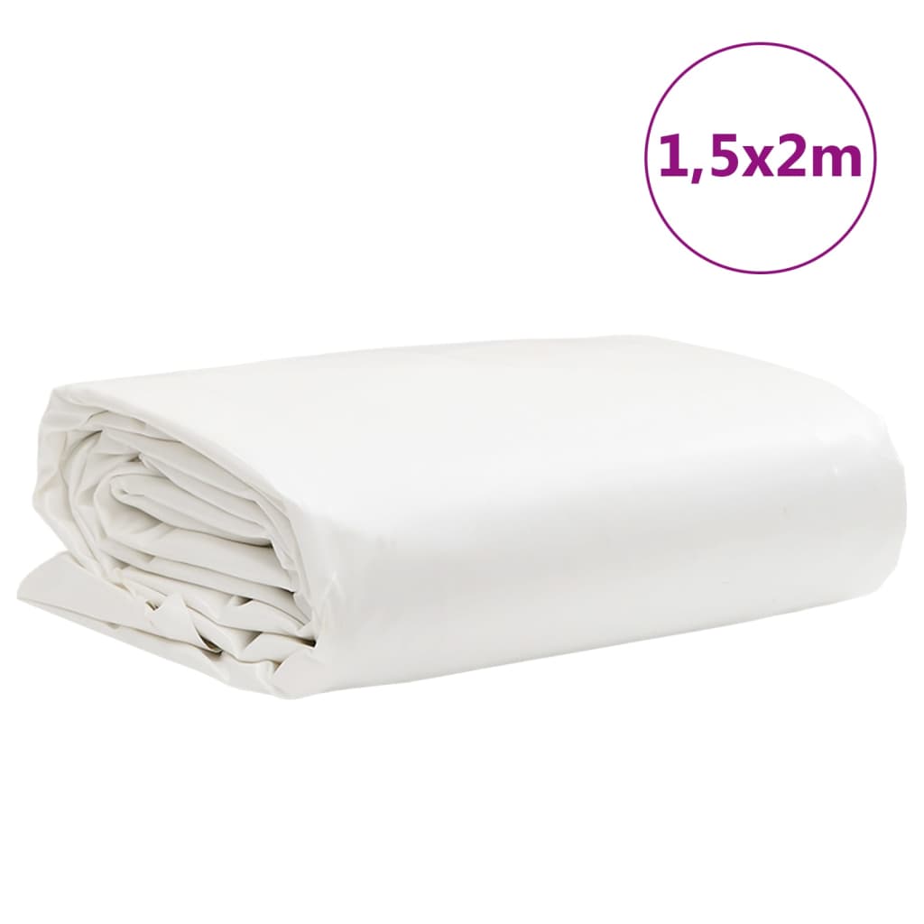 vidaXL Μουσαμάς Λευκός 1,5 x 2 μ. 650 γρ./μ²