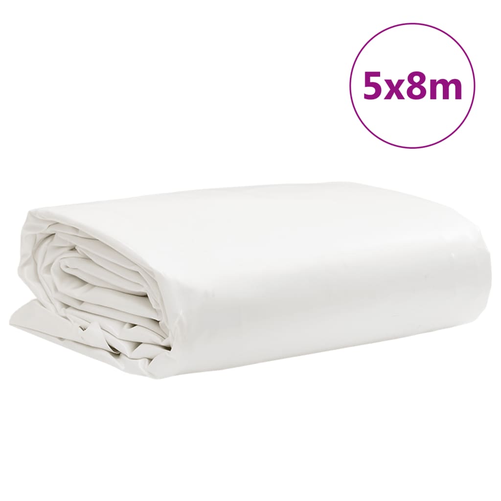 vidaXL Τέντα 650g / m² Λευκό 5 x 8 m Καμβάς με επικάλυψη PVC
