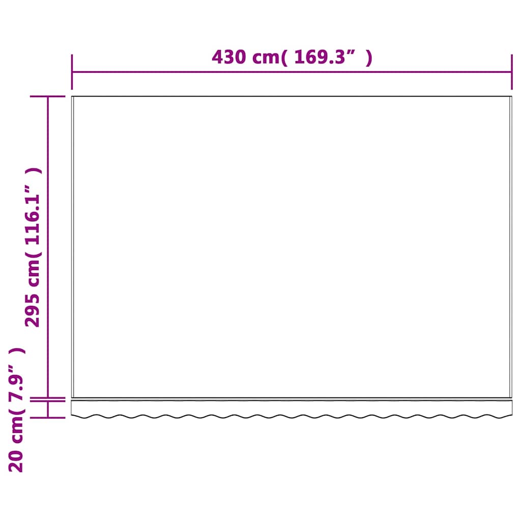 vidaXL Ανταλλακτικό Ύφασμα Τέντας Πολύχρωμο 450x300 εκ. Πολυεστέρας