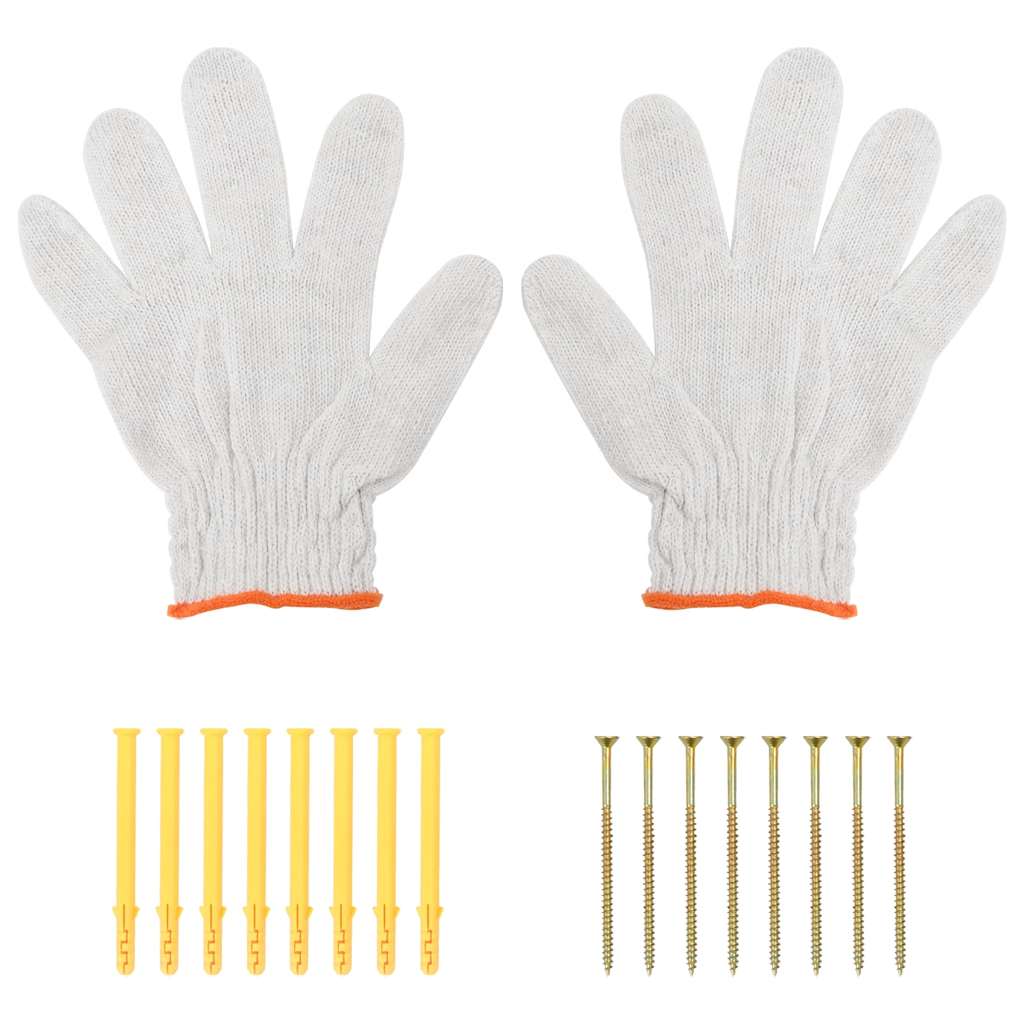 vidaXL Στηρίγματα Ραφιών 4 Τεμ. Ασημί 40x2,5x25 εκ. Ανοξείδωτο Μαύρο