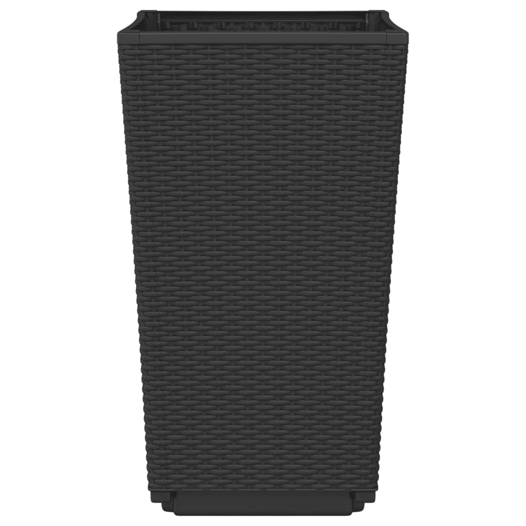 vidaXL Ζαρντινιέρες Κήπου 4 τεμ. Μαύρο 32,5x32,5x57 εκ. Πολυπροπυλένιο