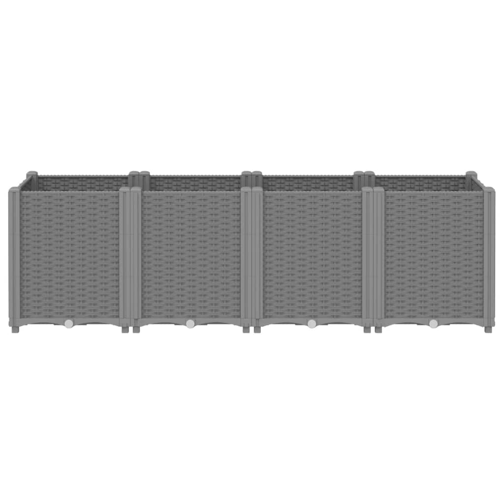 vidaXL Ζαρντινιέρα Κήπου Ανοιχτό Γκρι 160x40x53 εκ. Πολυπροπυλένιο