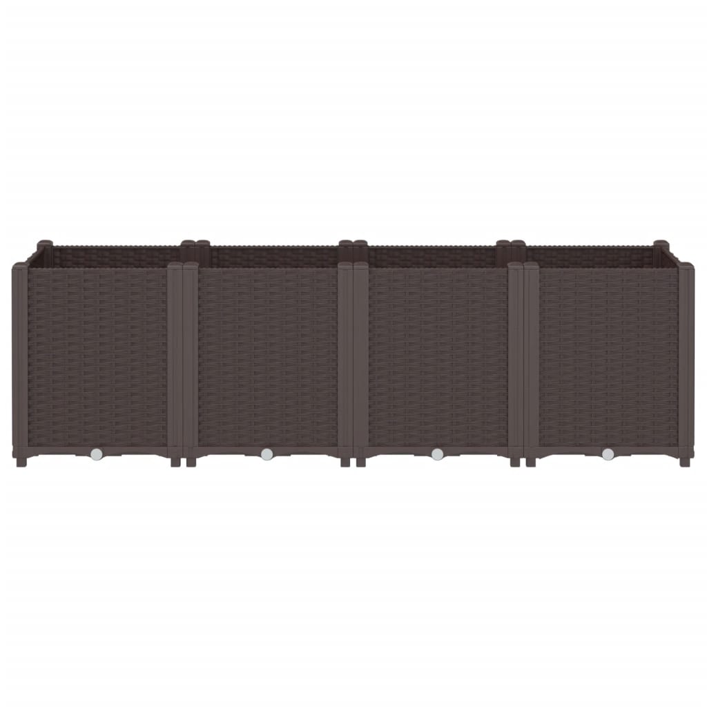 vidaXL Ζαρντινιέρα Κήπου Καφέ 160x40x53 εκ. Πολυπροπυλένιο
