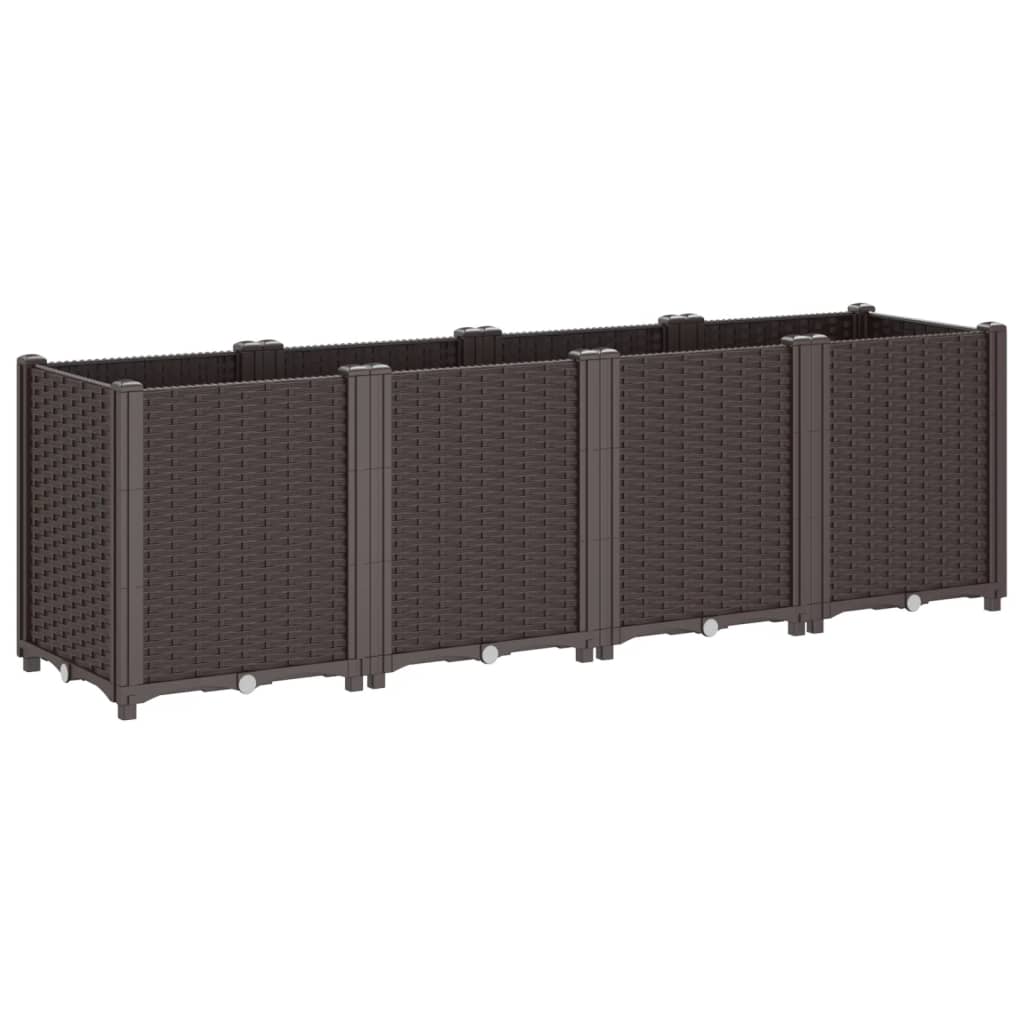 vidaXL Ζαρντινιέρα Κήπου Καφέ 160x40x53 εκ. Πολυπροπυλένιο