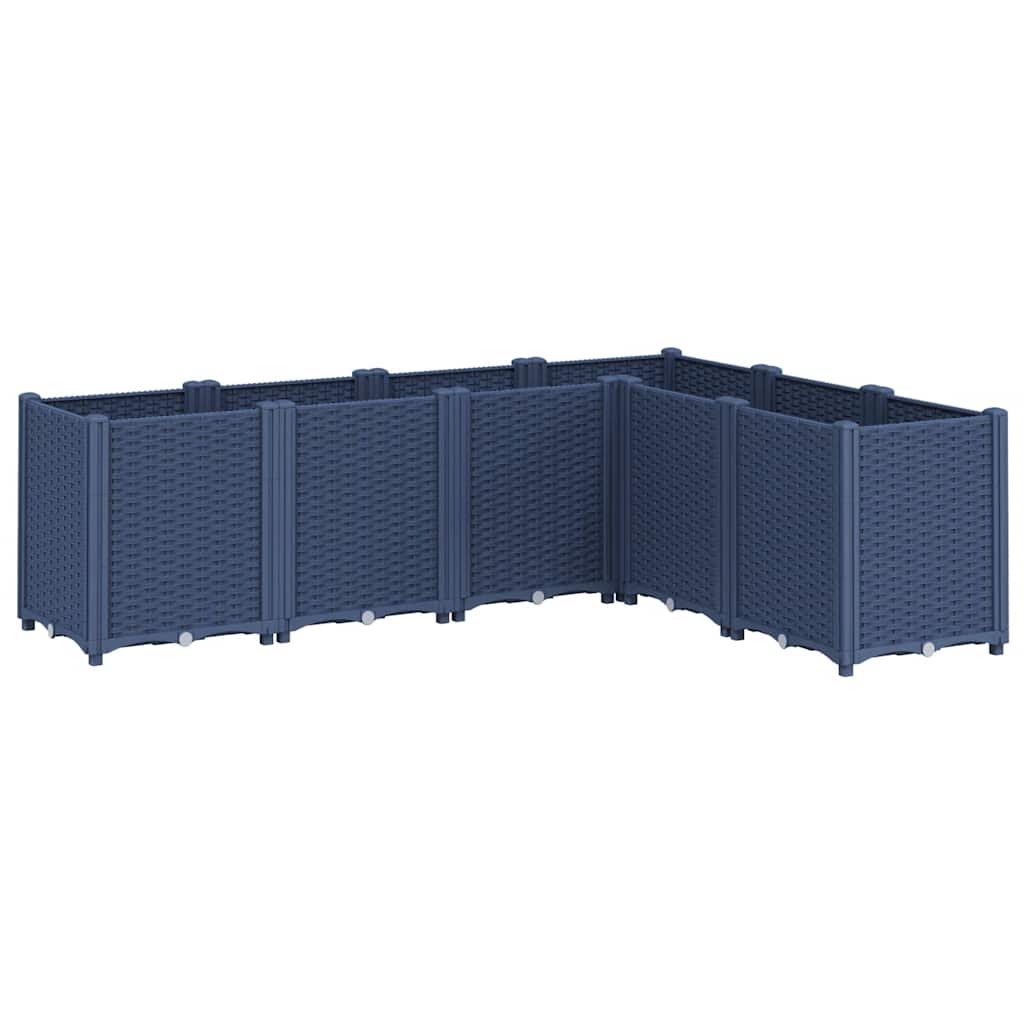 vidaXL Ζαρντινιέρα Κήπου Μπλε Γκρι 160x120x53 εκ. Πολυπροπυλένιο