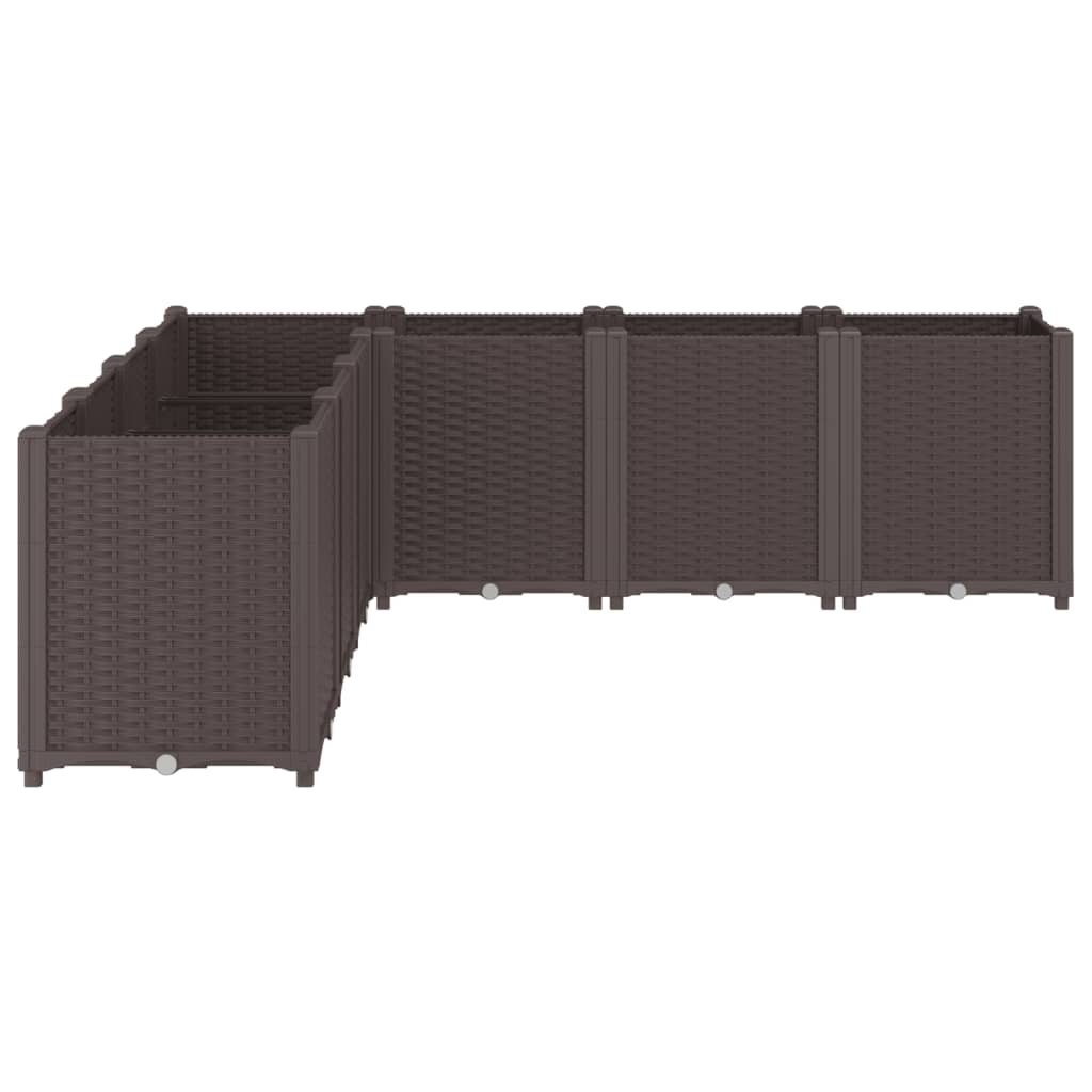 vidaXL Ζαρντινιέρα Κήπου Καφέ 160x160x53 εκ. Πολυπροπυλένιο