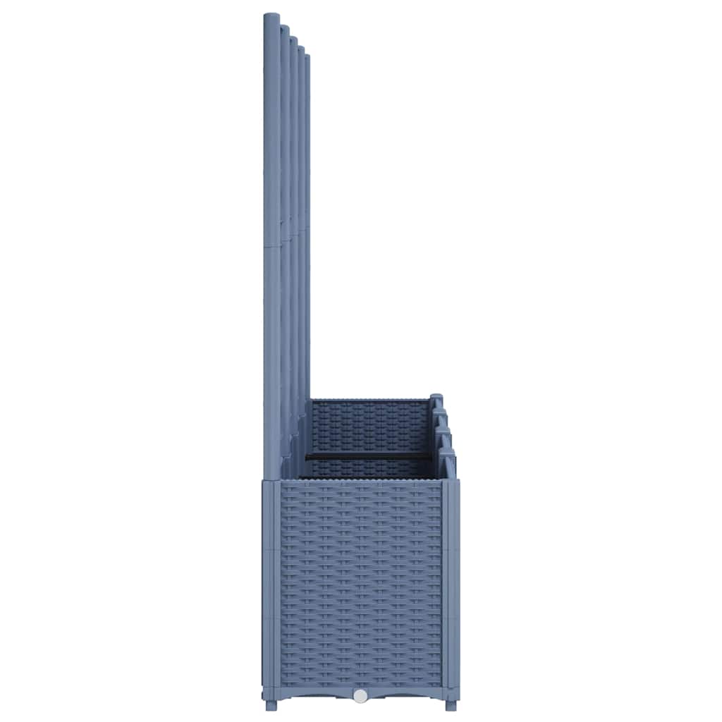 vidaXL Ζαρντινιέρα Κήπου με Καφασωτό Μπλε Γκρι 160x40x140 εκ. από PP