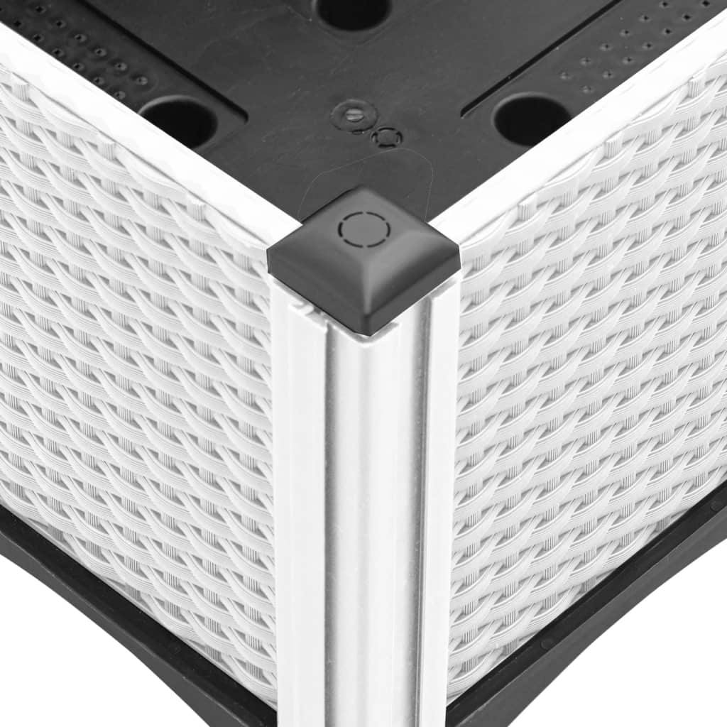 vidaXL Ζαρντινιέρα Κήπου με Καφασωτό Λευκή 200x160x142 εκ. Πολυπροπ.