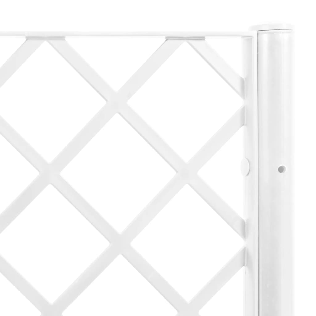 vidaXL Ζαρντινιέρα Κήπου με Καφασωτό Λευκή 200x160x142 εκ. Πολυπροπ.