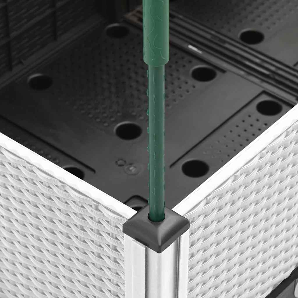 vidaXL Ζαρντινιέρα Κήπου με Καφασωτό Λευκή 200x160x142,5 εκ. από PP