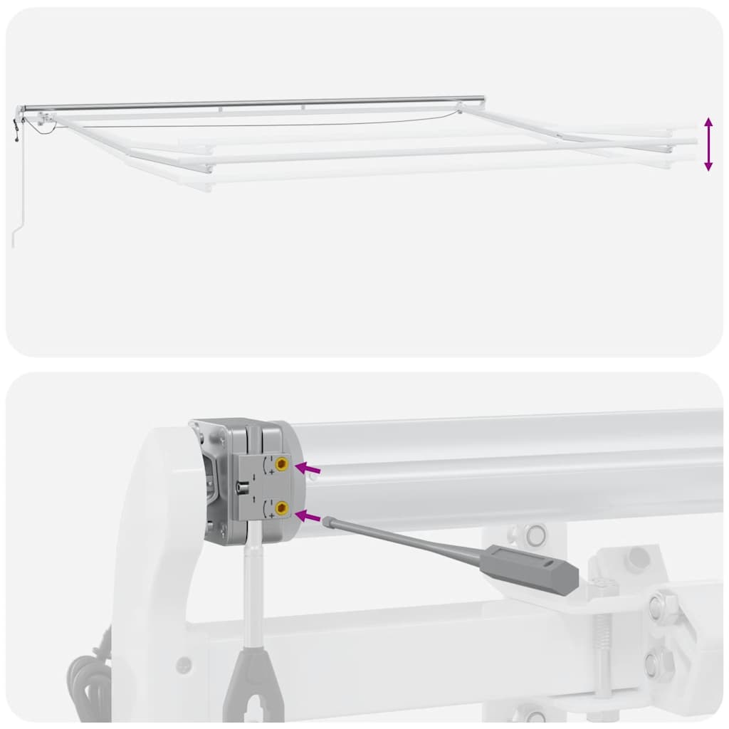 vidaXL Τέντα Πτυσσόμενη Αυτόματη με LED Μπορντό 450x300 εκ.