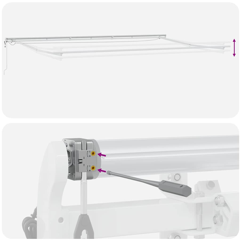 vidaXL Τέντα Πτυσσόμενη Αυτόματη με LED Καφέ 600x300 εκ.