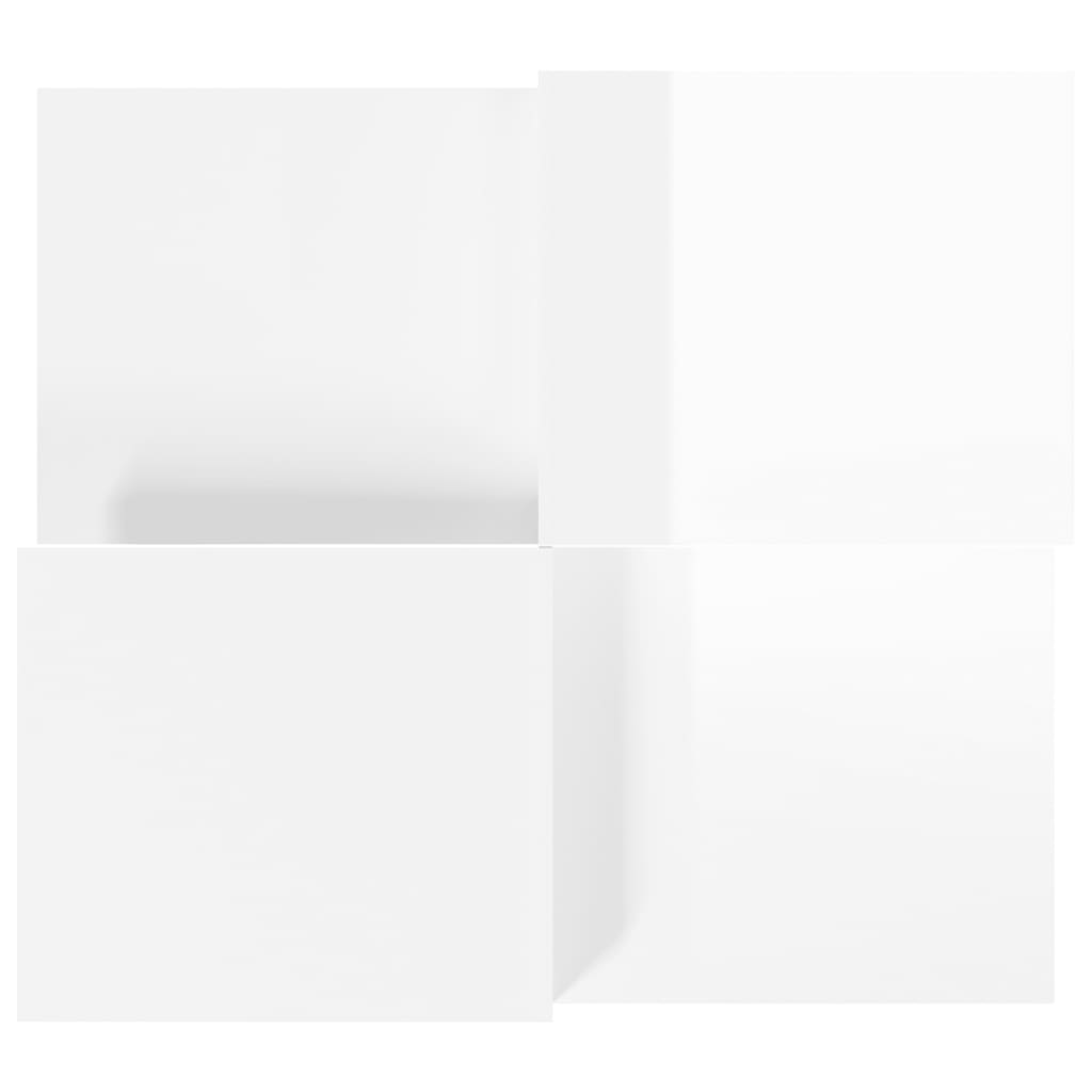 vidaXL Τραπεζάκια Σαλονιού 2 τεμ. Γυαλιστερό Λευκό από Επεξεργ. Ξύλο