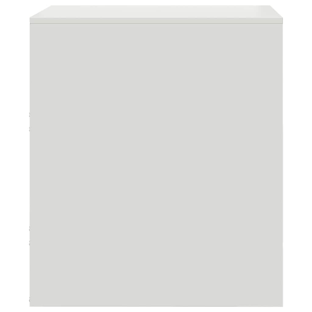 vidaXL Κομοδίνο Λευκό 34,5 x 39 x 44 εκ. από Χάλυβα