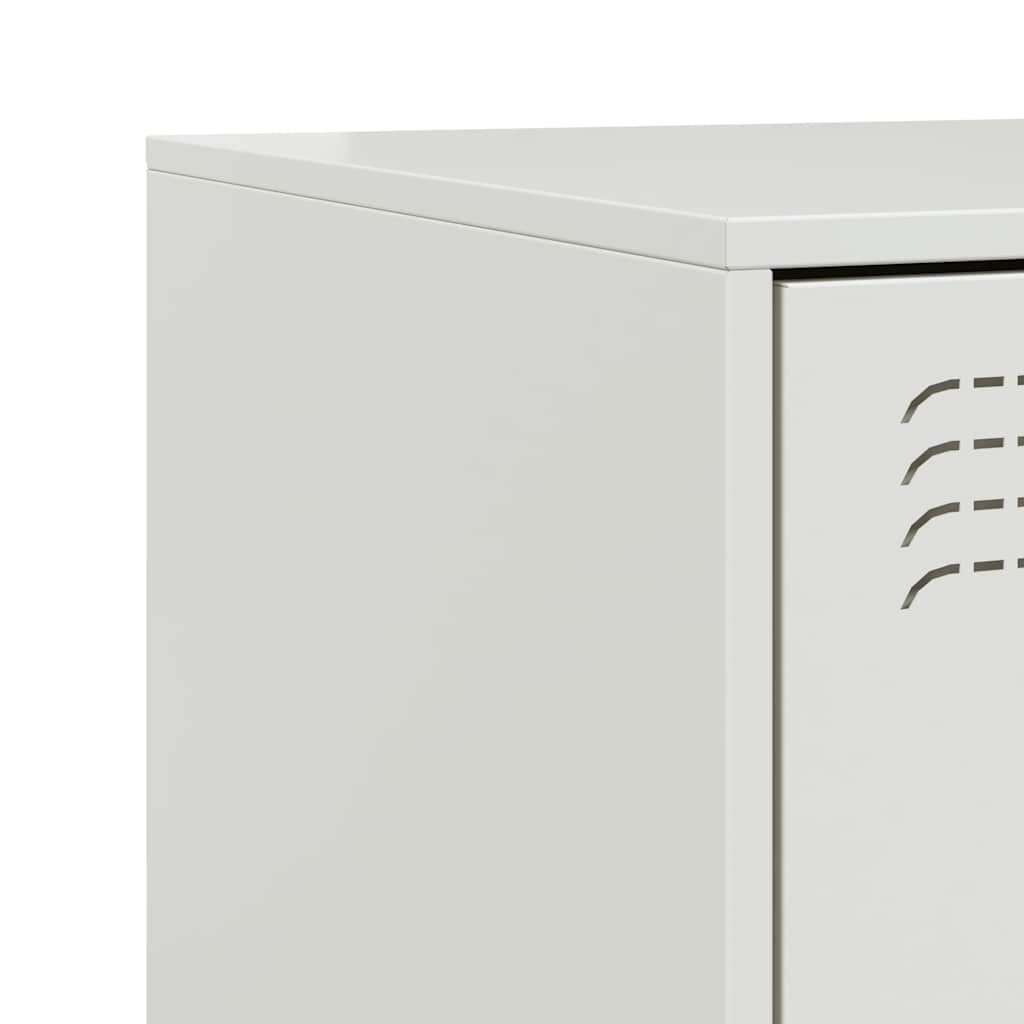 vidaXL Κομοδίνο Λευκό 34,5 x 39 x 44 εκ. από Χάλυβα