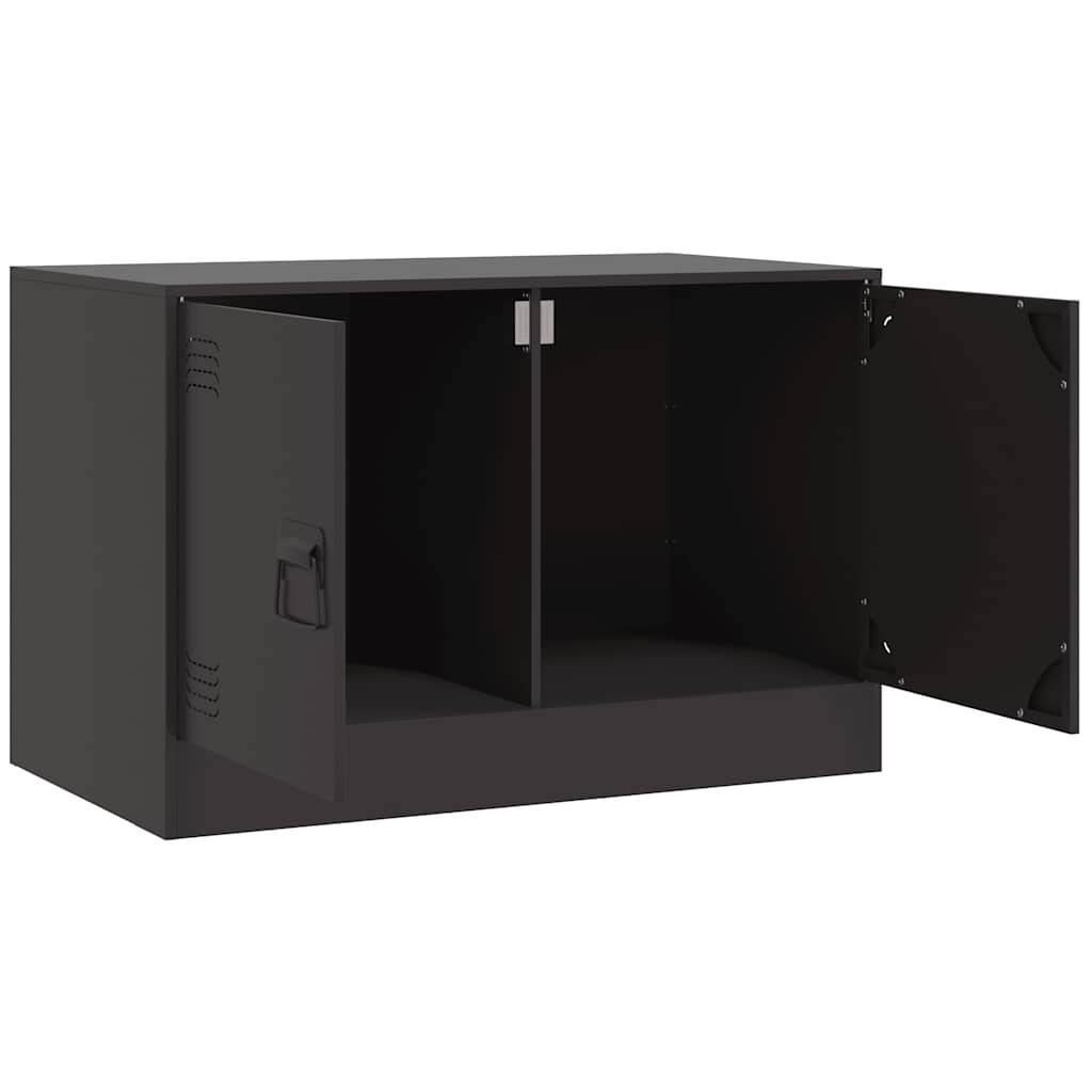 vidaXL Έπιπλα Τηλεόρασης 2 τεμ. Μαύρο 67 x 39 x 44 εκ. από Χάλυβα