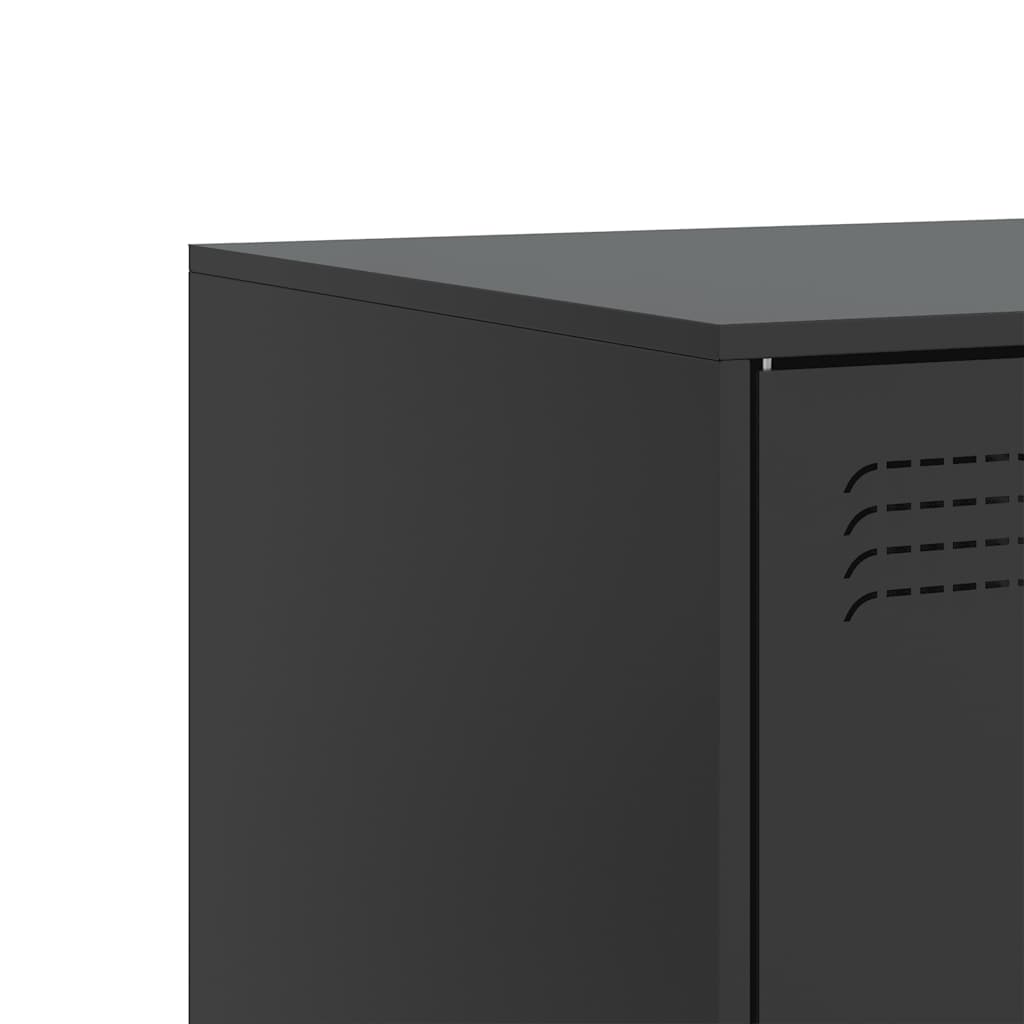 vidaXL Έπιπλα Τηλεόρασης 2 τεμ. Μαύρο 67 x 39 x 44 εκ. από Χάλυβα
