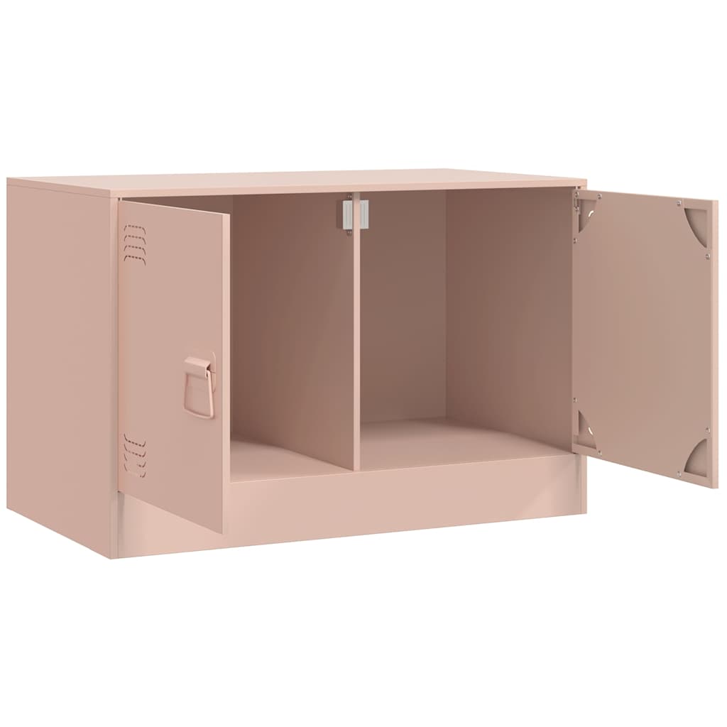 vidaXL Έπιπλα Τηλεόρασης 2 τεμ. Ροζ 67 x 39 x 44 εκ. από Χάλυβα