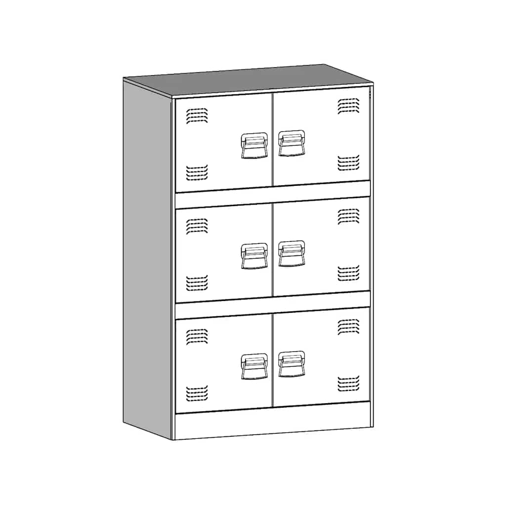 vidaXL Μπουφές Ανθρακί 67x39x107 εκ. από Ατσάλι