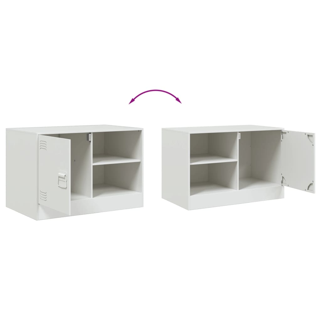 vidaXL Έπιπλο Τηλεόρασης Λευκό 67x39x44 εκ. από Χάλυβα