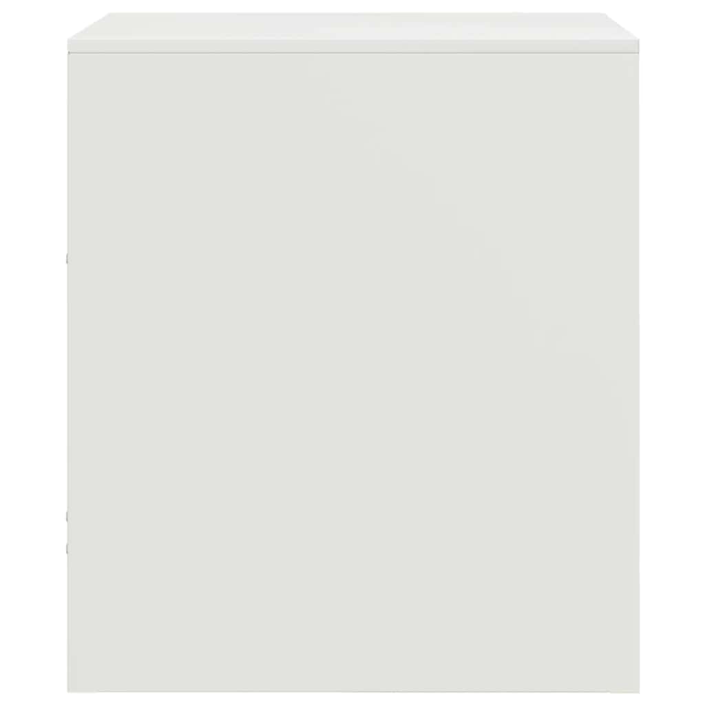 vidaXL Κομοδίνο Λευκό 34,5 x 39 x 44 εκ. από Χάλυβα