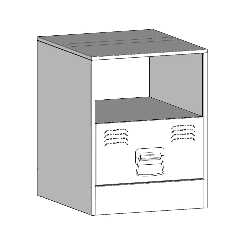 vidaXL Κομοδίνα 2 τεμ. Λευκό 34,5 x 39 x 44 εκ. από Χάλυβα