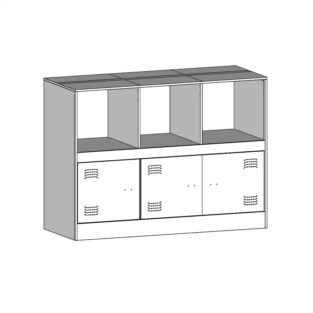 vidaXL Ντουλάπι Πράσινο Λαδί 99x39x73 εκ. από Ατσάλι