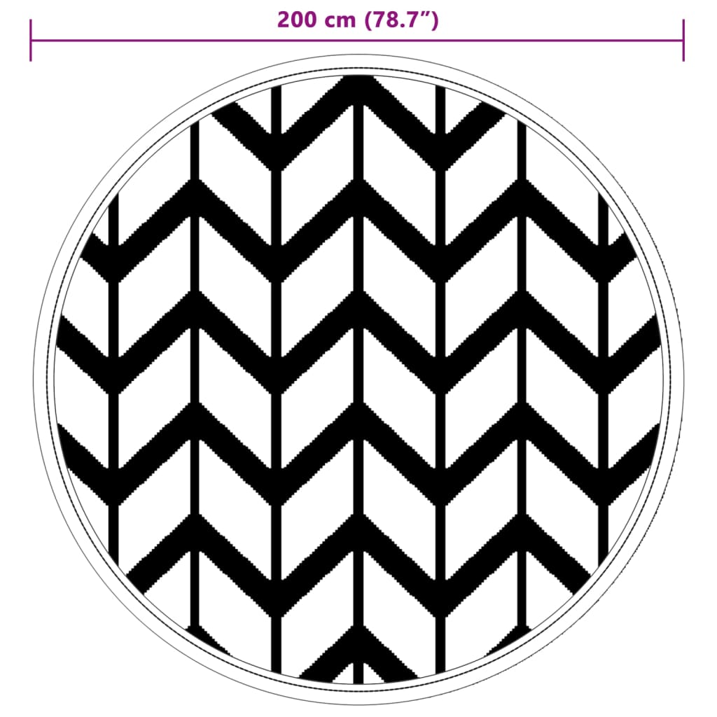 vidaXL Χαλί εξωτερικού χώρου ARAKIL γκρι Ø200 cm PP