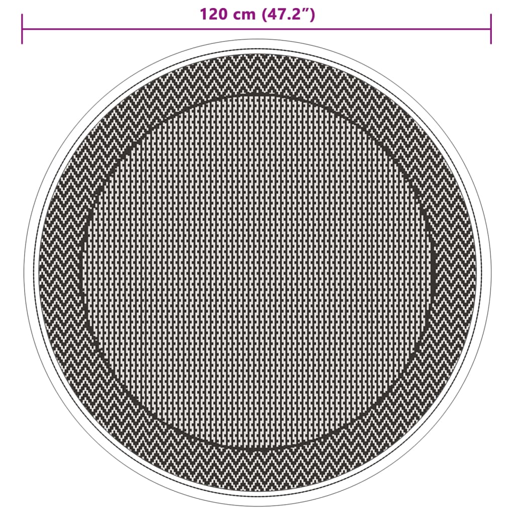 vidaXL Χαλί εξωτερικού χώρου ARAKIL Πράσινο Ø120 cm PP