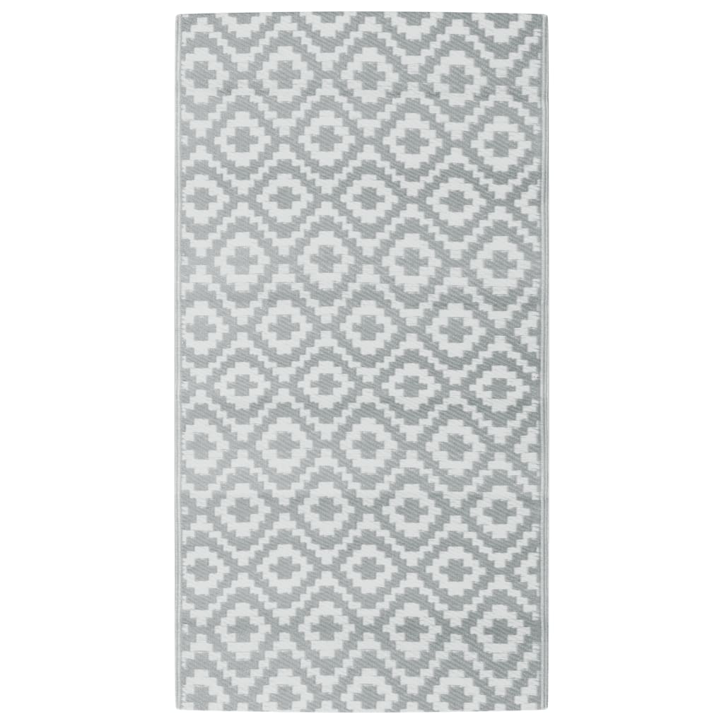 vidaXL Χαλί εξωτερικού χώρου ARAKIL γκρι 80x150 cm PP