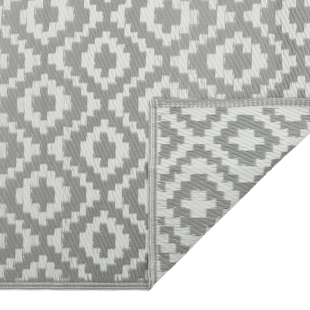 vidaXL Χαλί εξωτερικού χώρου ARAKIL γκρι 80x150 cm PP