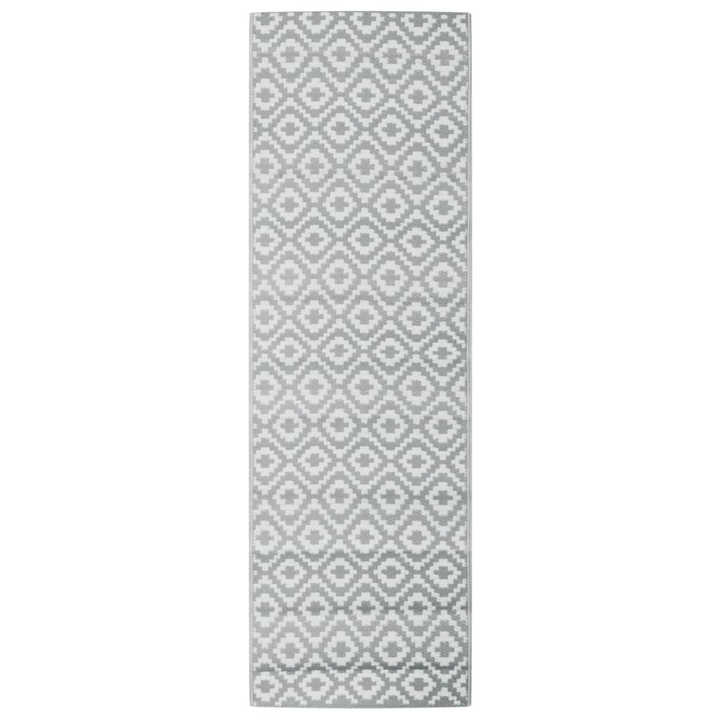 vidaXL Χαλί εξωτερικού χώρου ARAKIL γκρι 80x250 cm PP