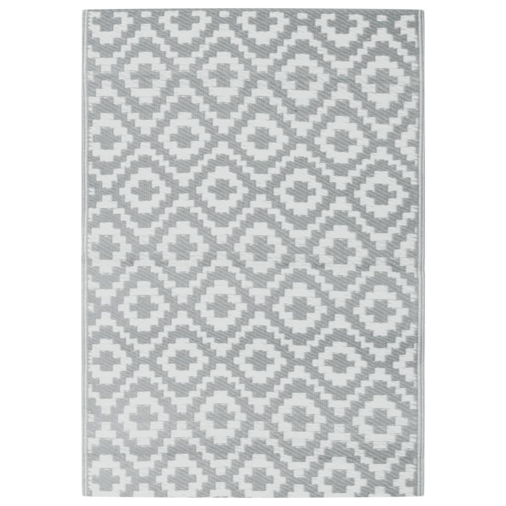 vidaXL Χαλί εξωτερικού χώρου ARAKIL Γκρι 140x200 cm PP