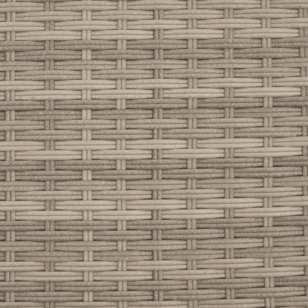 vidaXL Ξαπλώστρα Αν. Γκρι Συνθετικό Ρατάν με Σκίαστρο και Μαξιλάρια