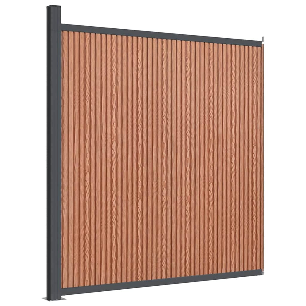 vidaXL Πάνελ Περίφραξης Καφέ 173 x 186 εκ. από WPC