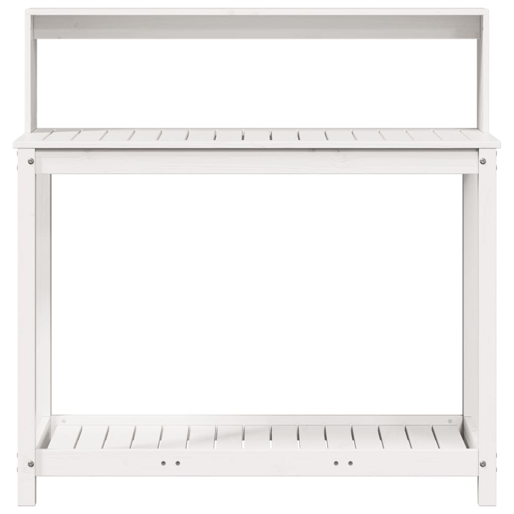 vidaXL Τραπέζι Κηπουρικής με Ράφια 108x50x109,5 εκ. Μασίφ Ξύλο Πεύκου
