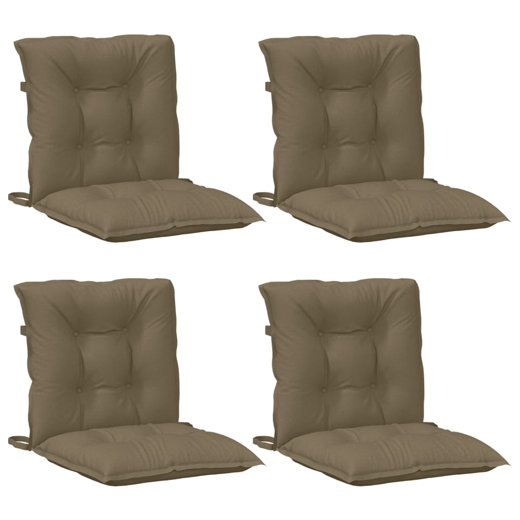 vidaXL Μαξιλάρια Καρέκλας 4 τεμ. Taupe 100x50x7εκ. Ύφασμα