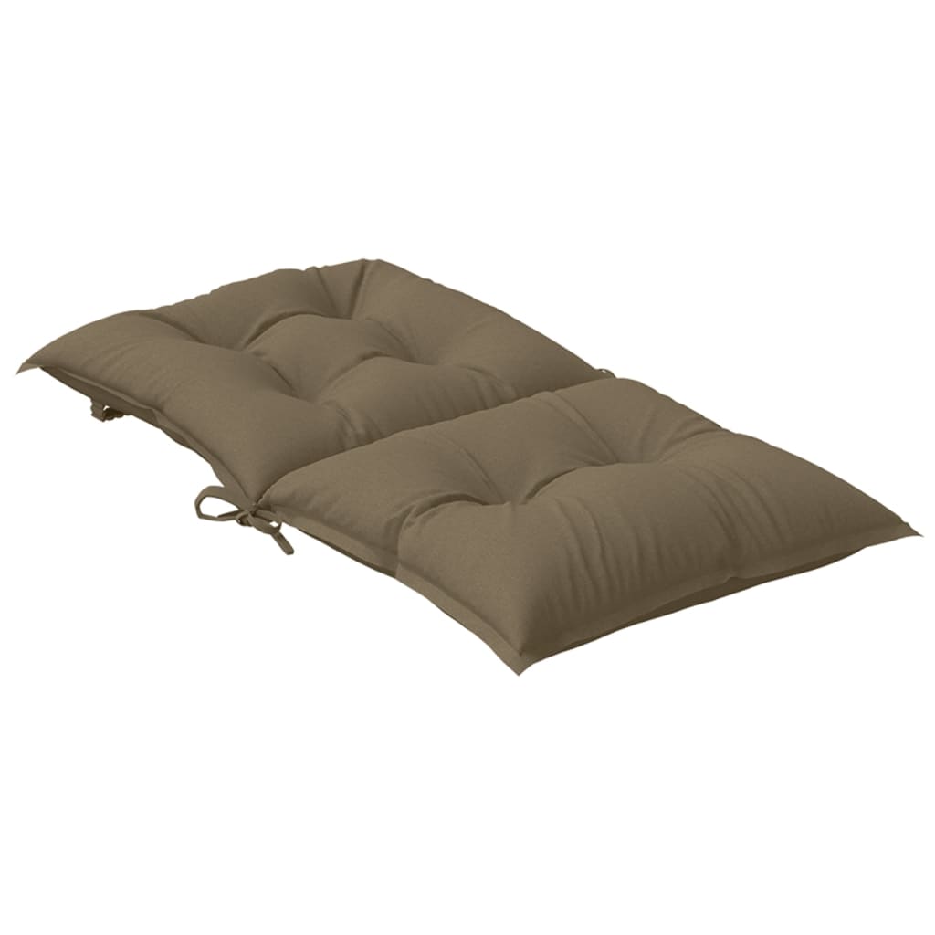 vidaXL Μαξιλάρια Καρέκλας 4 τεμ. Taupe 100x50x7εκ. Ύφασμα