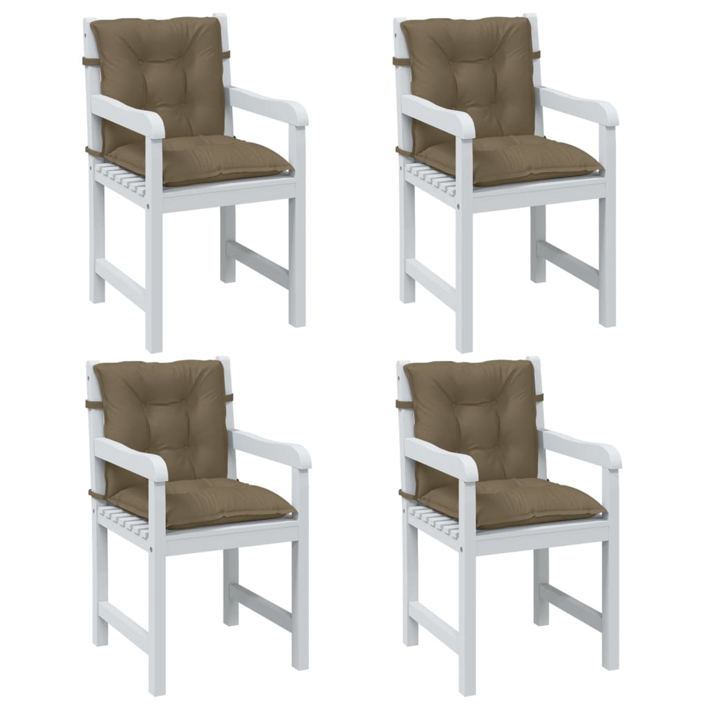 vidaXL Μαξιλάρια Καρέκλας 4 τεμ. Taupe 100x50x7εκ. Ύφασμα