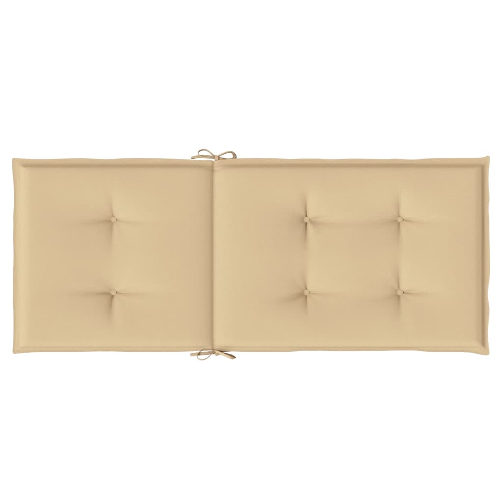 vidaXL Μαξιλάρια Καρέκλας με Πλάτη 6 τεμ. Μπεζ 120x50x7 εκ. Ύφασμα