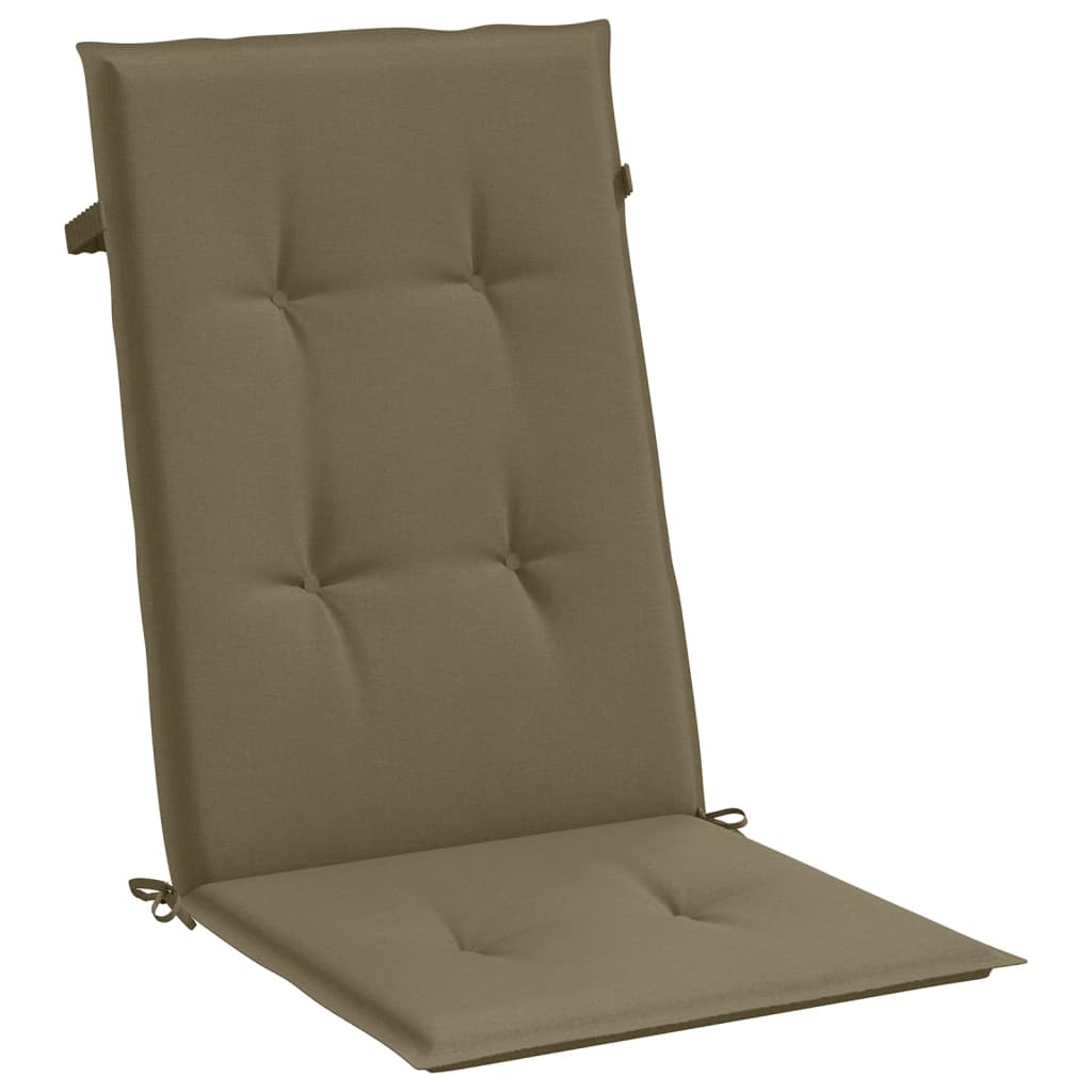 vidaXL Μαξιλάρια Καρέκλας Κήπου Πλάτη 6τεμ Taupe 120x50x4 εκ. Ύφασμα