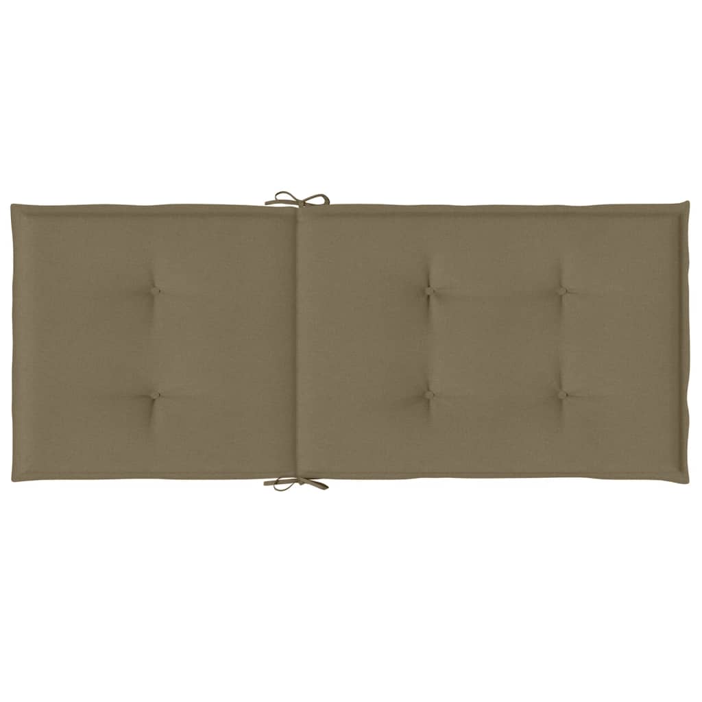 vidaXL Μαξιλάρια Καρέκλας Κήπου Πλάτη 6τεμ Taupe 120x50x4 εκ. Ύφασμα
