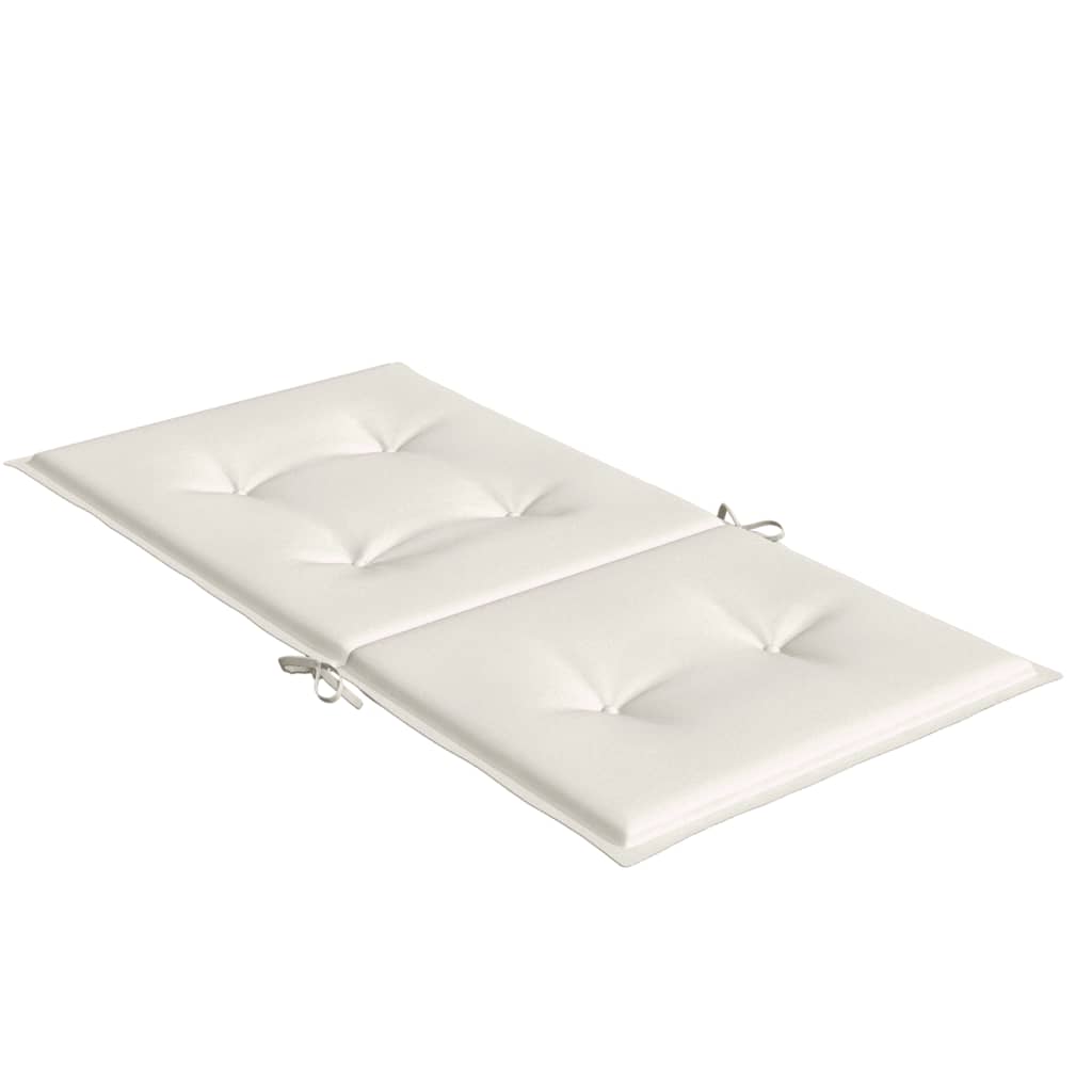 vidaXL Μαξιλάρια Καρέκλας με Πλάτη 6 τεμ. Κρεμ 100x50x4 εκ. Ύφασμα