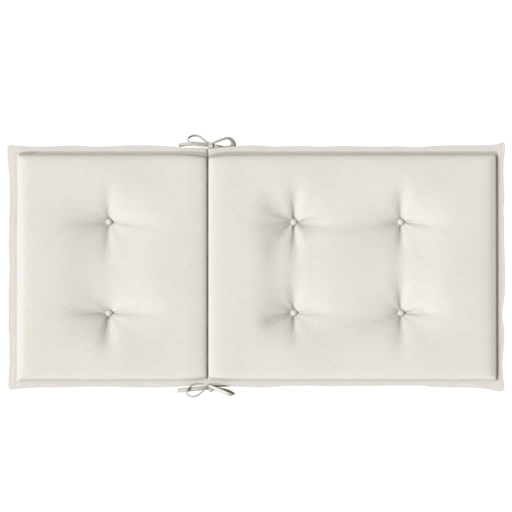 vidaXL Μαξιλάρια Καρέκλας με Πλάτη 6 τεμ. Κρεμ 100x50x4 εκ. Ύφασμα