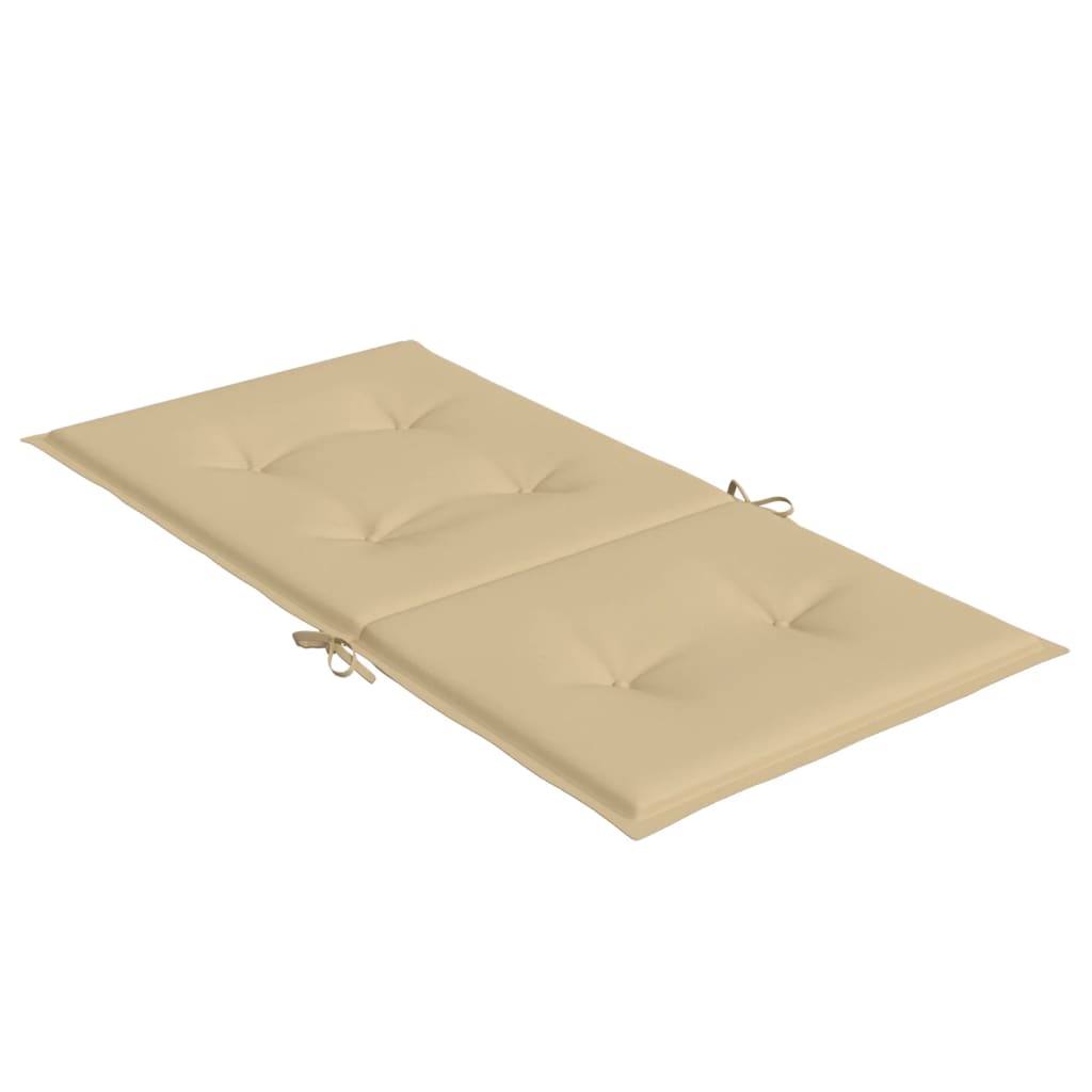 vidaXL Μαξιλάρια Καρέκλας με Πλάτη 2 τεμ. Μπεζ 100x50x4 εκ. Ύφασμα