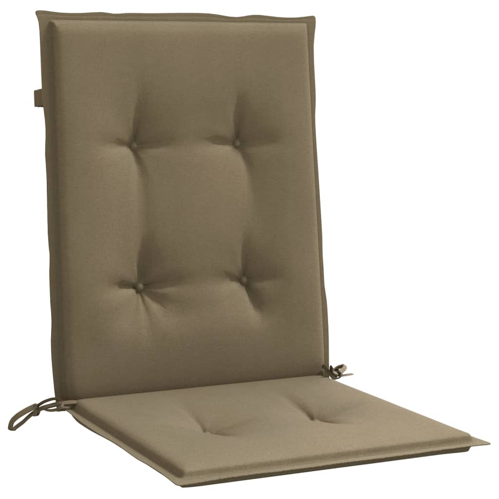 vidaXL Μαξιλάρια Καρέκλας με Πλάτη 2 τεμ. Taupe 100x50x4 εκ. Ύφασμα
