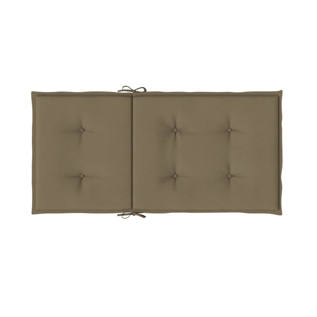 vidaXL Μαξιλάρια Καρέκλας με Πλάτη 2 τεμ. Taupe 100x50x4 εκ. Ύφασμα